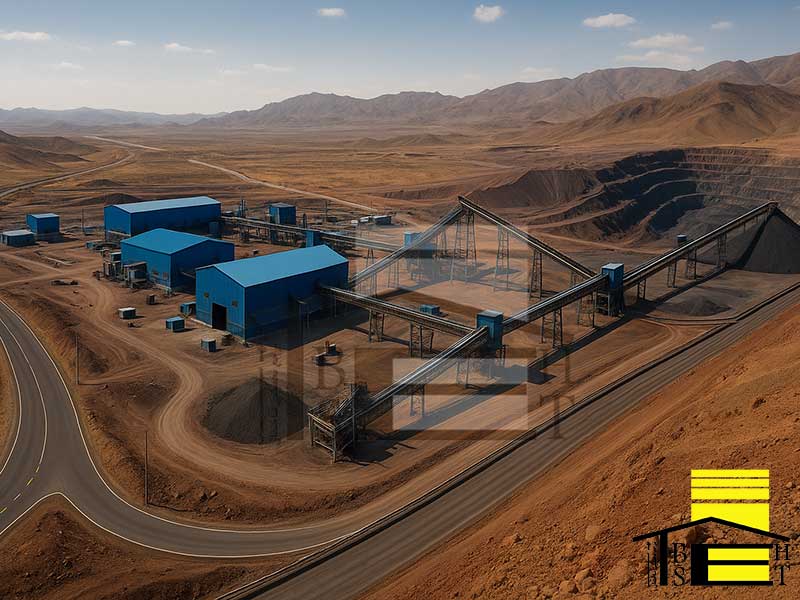 طراحی راه‌های دسترسی و کارخانه کنسانتره 4 میلیون تن گلفا گل گهر بهست