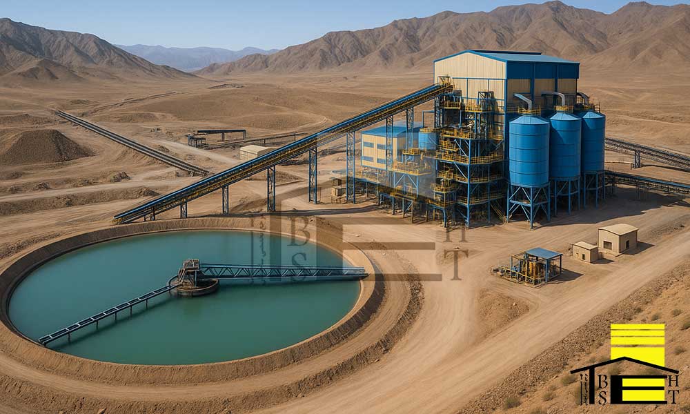 حوضچه باطله و کارخانه کنسانتره 2 میلیون تن سایت زرند