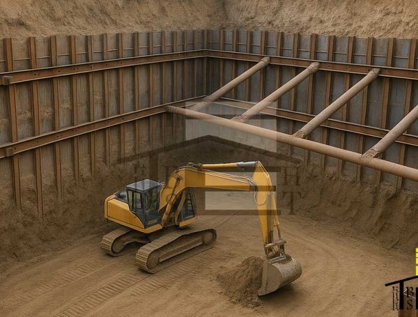 گودبرداری و اجرای سازه نگهبان تا عمق 8/2 متر خیابان پیروزی بهست