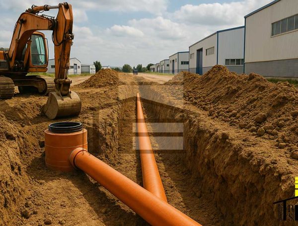 احداث شبکه فاضلاب در شهرک صنعتی شمس آباد بهست